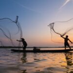pescadores, emalhe, pescador