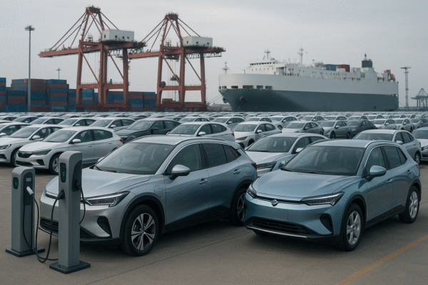 China exporta mais veículos elétricos e híbridos plug-in do que modelos a combustão em abril
