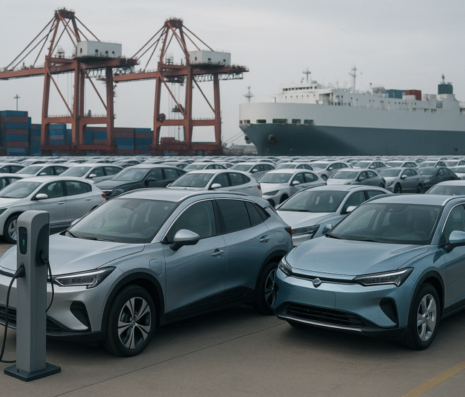 China exporta mais veículos elétricos e híbridos plug-in do que modelos a combustão em abril