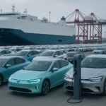 China registra maioria de veículos elétricos e híbridos nas exportações de abril