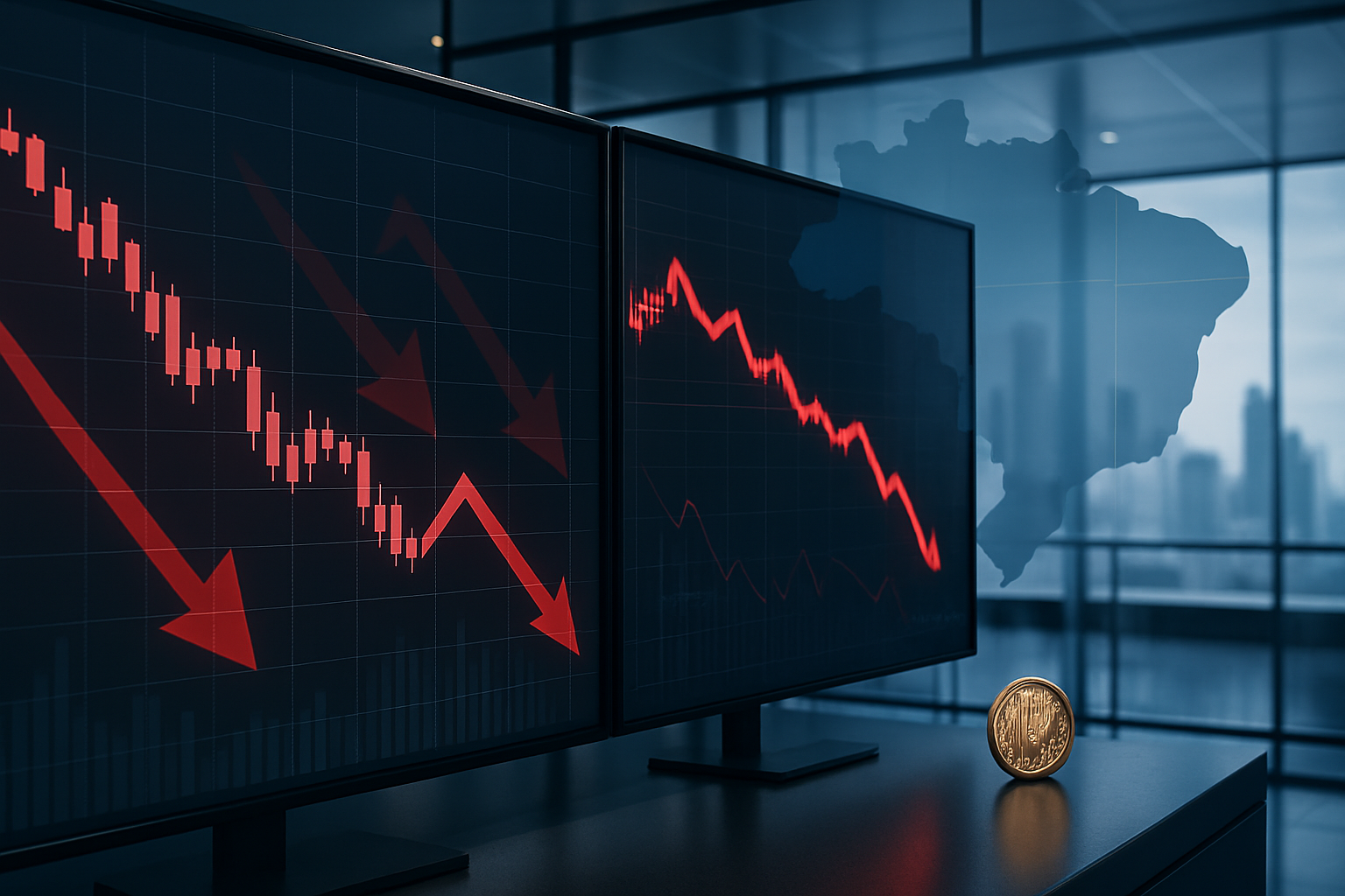 Ibovespa fecha em queda de 0,86% aos 180.342 pontos nesta terça-feira