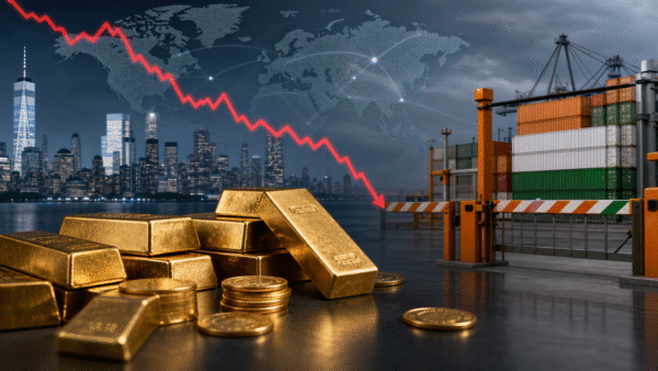 Ouro fecha em queda em Nova York com avanço do dólar e restrições na Índia