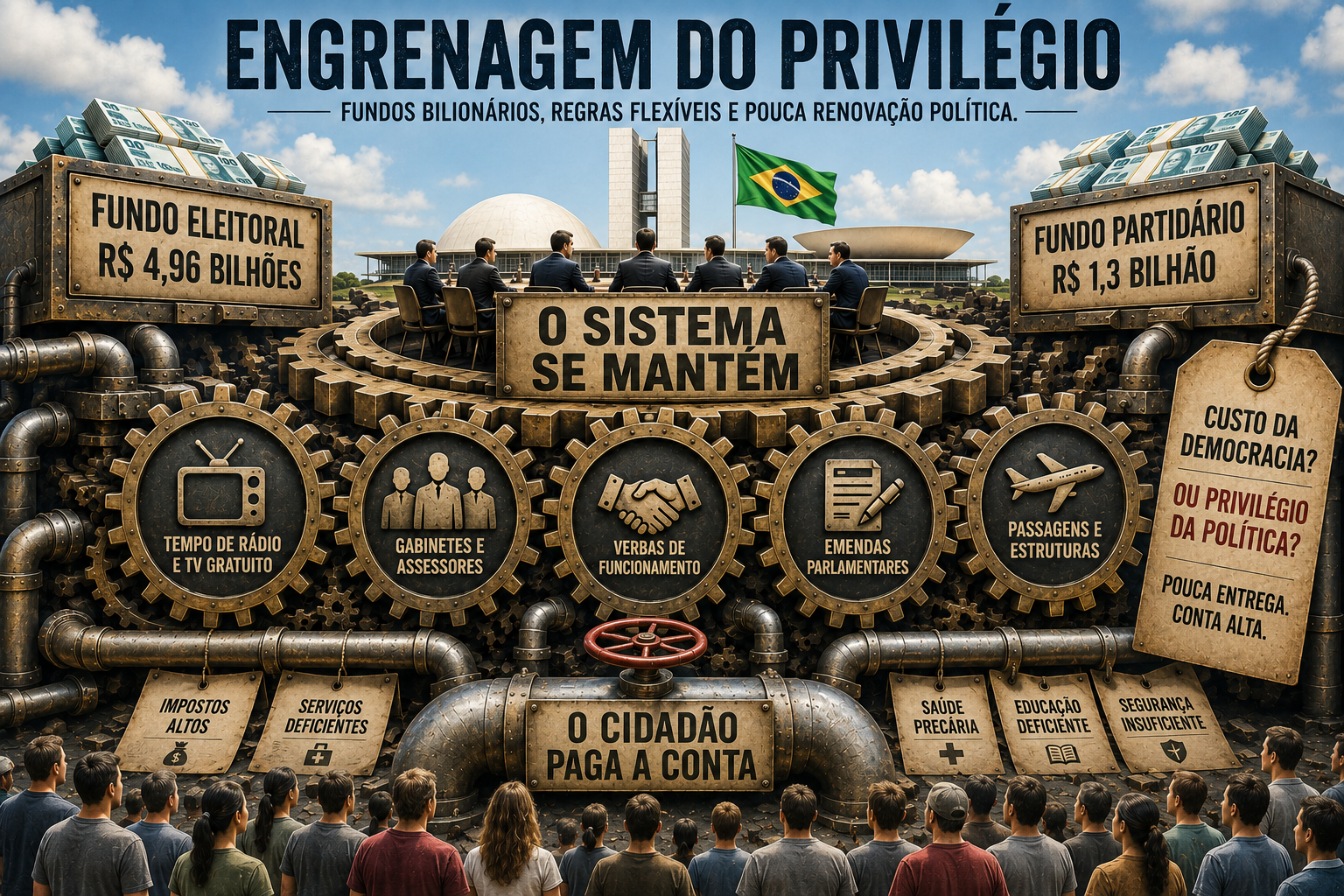 A engrenagem do privilégio: como a elite política blinda o próprio poder